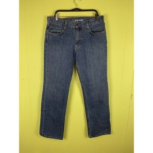 Carhartt Relaxed Fit Straight Leg Mens Size 36x34 Denim Jeans Medium Blue Wash